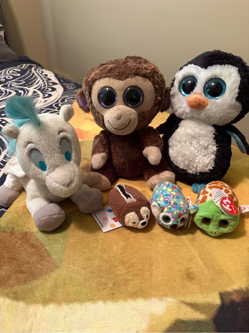 Disney  Hercules Pegasus , Chip Tsum Tsum, Ty, koala, turtle, monkey, penguin